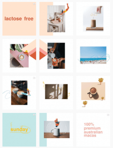 Instagram grid layout - mixed up