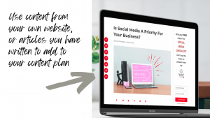 Utilise evergreen content from your website for your social media content plan
